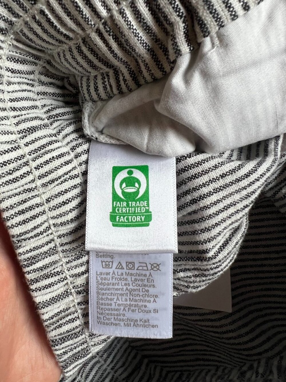 J Crew Striped Linen-Cotton Drawstring Pant - Picture 7 of 8